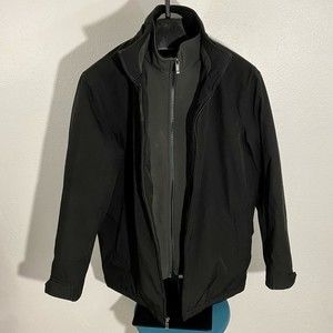 Weatherproof Ultra Tech Jacket Men’s Size L Black Double Layer Water Resistant